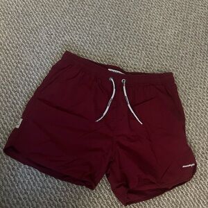 Maroon Swim Trunks for Men